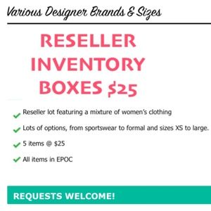 Reseller Inventory Boxes